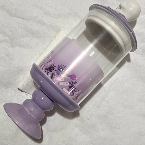 Cobwebs & Cauldrons Halloween Skeleton Glass Candy Jar Purple - Picture 5 of 12